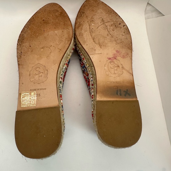 Sarah Flint Elena Floral Print Slip On Espadrille Loafers in EUC! Size 35‎ US 5 - Picture 13 of 13